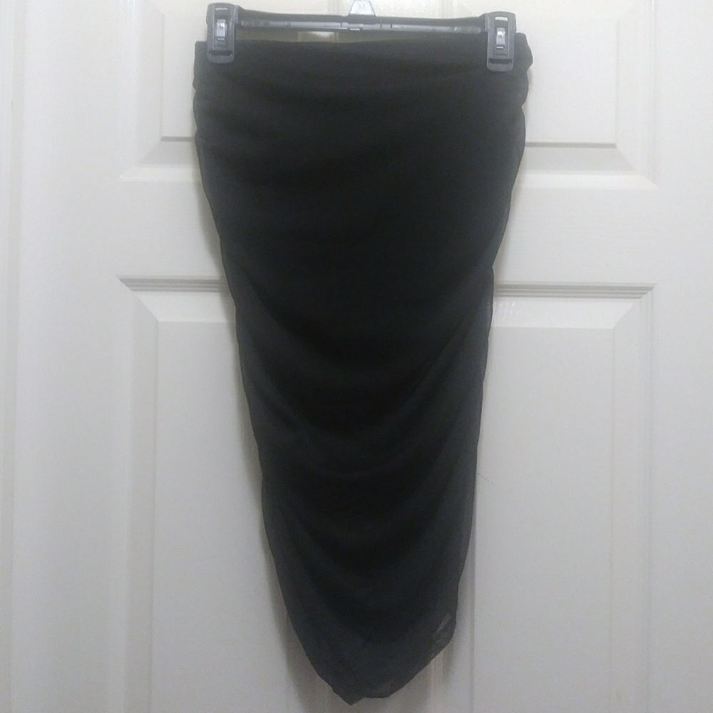 New Mesh Ruched Skirt