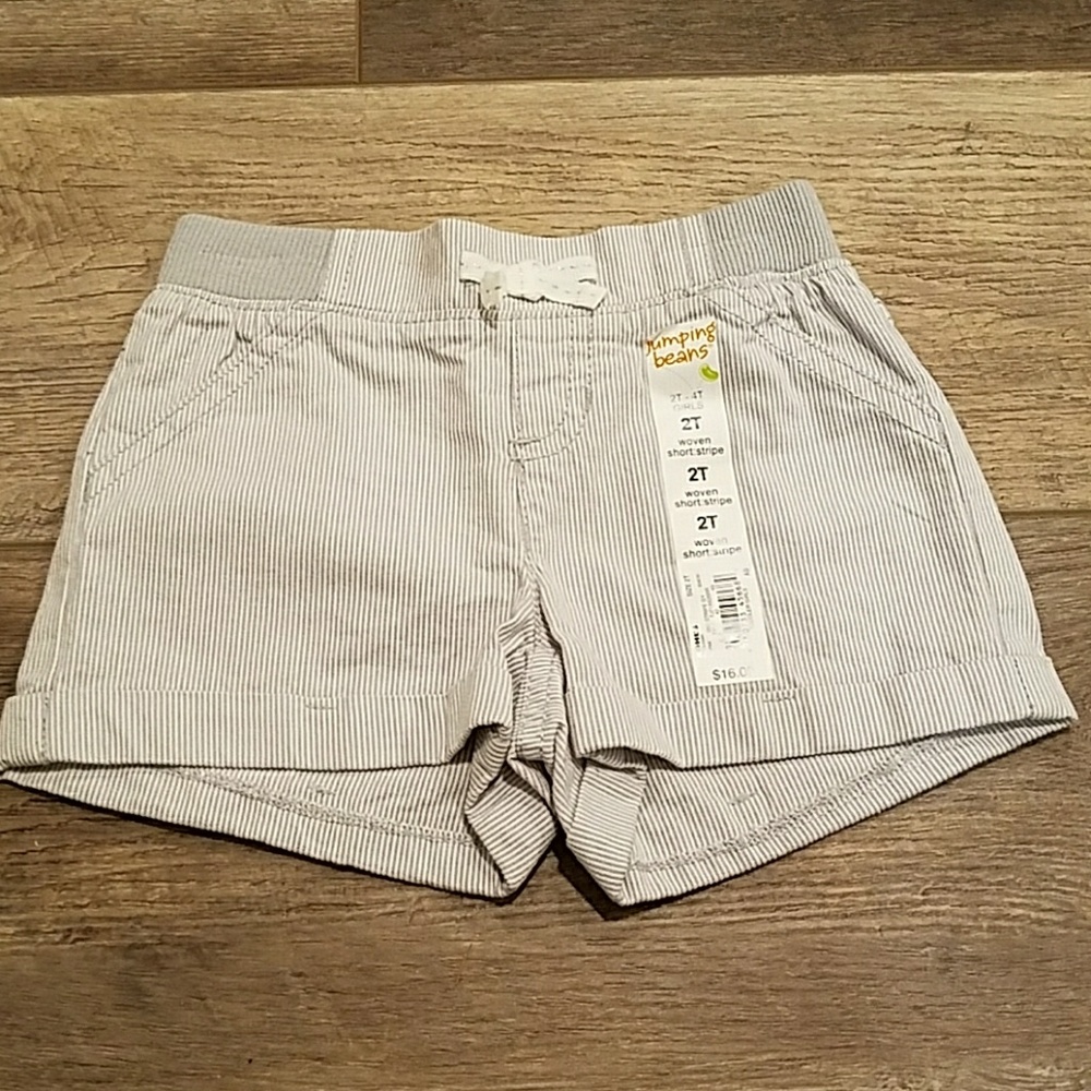 NWT Jumping Beans Girls Shorts - Grey and White