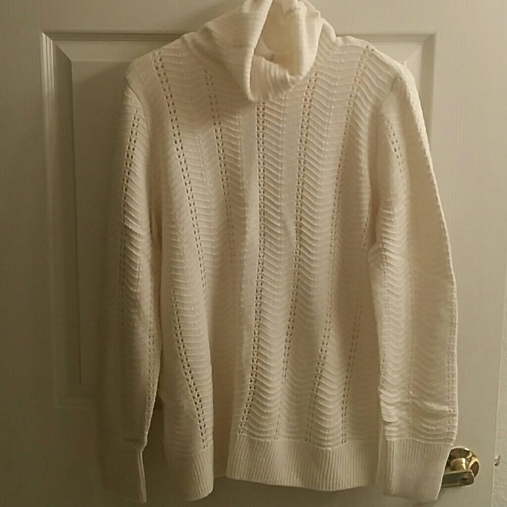 LOFT NWT Cream Colored Turtleneck Sweater Sz L