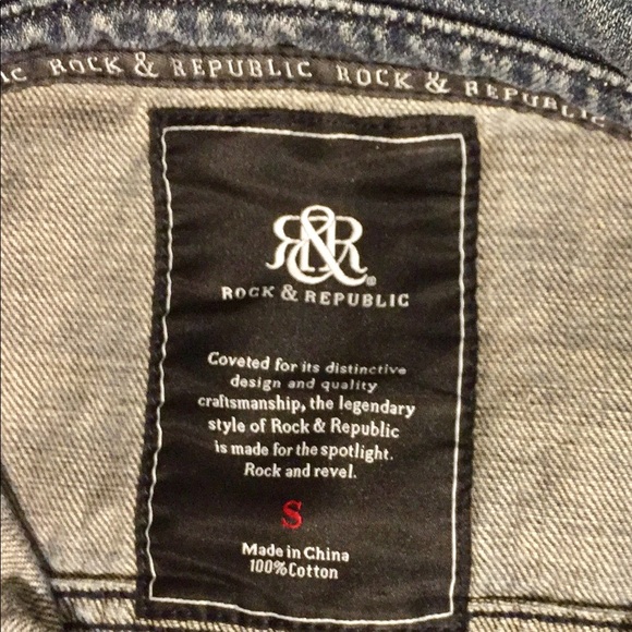 🎉Sold!🎉 Rock and Republic Denim Jacket Sz S - Picture 4 of 4