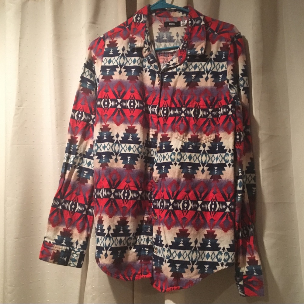 Aztec print flannel