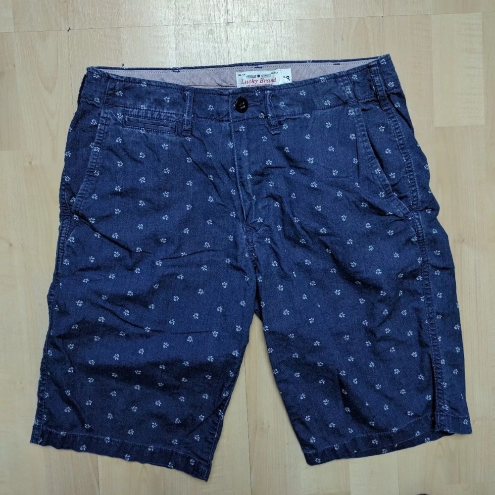 Lucky brand men's casual shorts blue unique design
