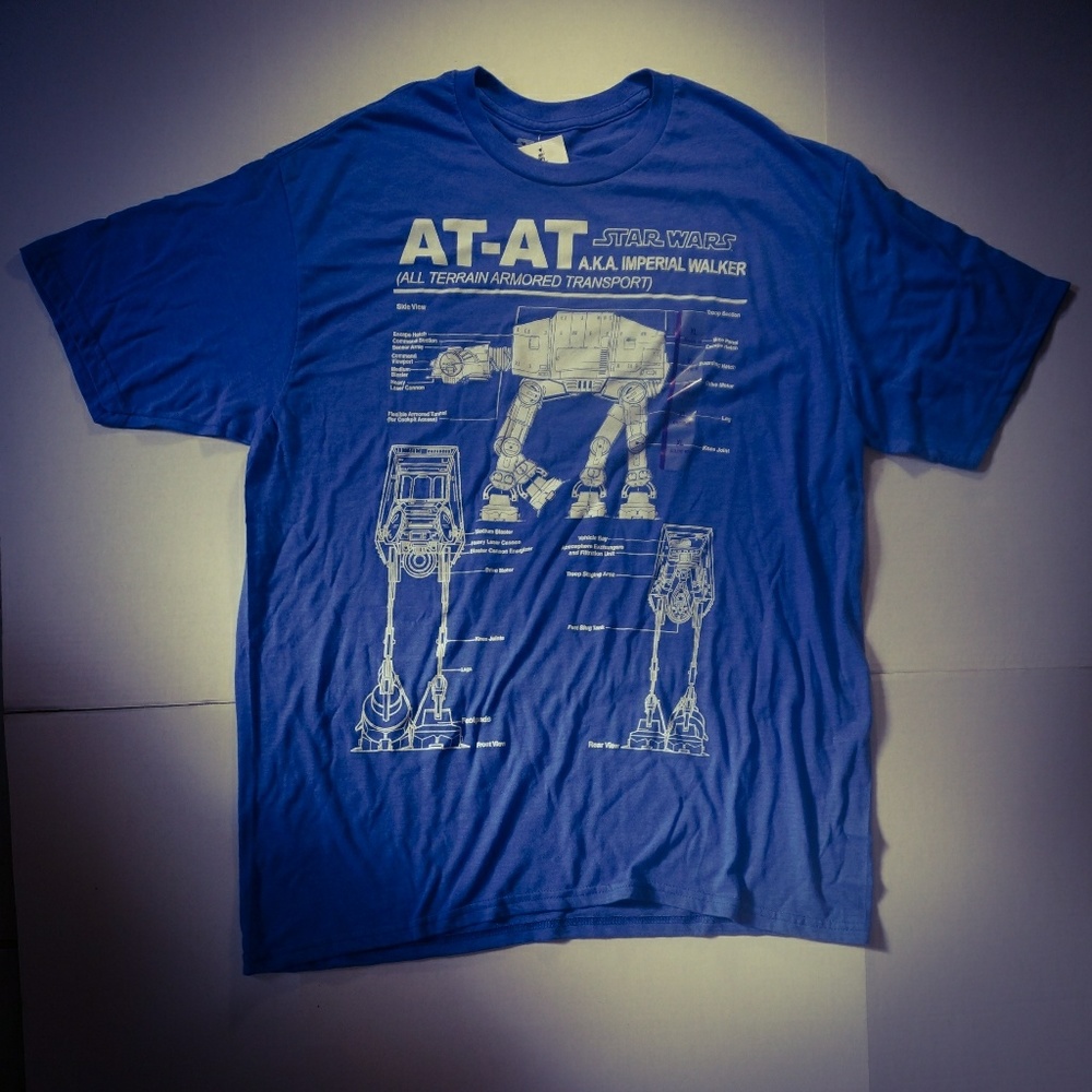 Star Wars AT-AT Blueprint Licensed Graphic T-Shirt
