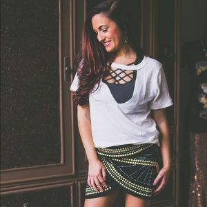 Studded MIni SKirt
