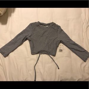 NWT stripe top swim wear 