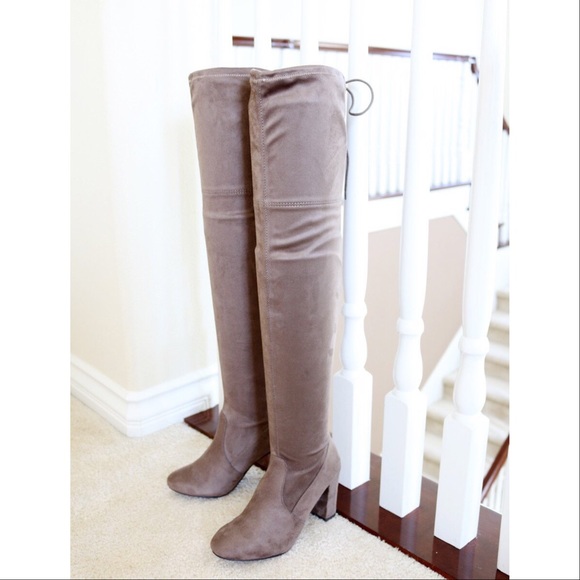 snivy smoke taupe over the knee boots - Picture 2 of 6