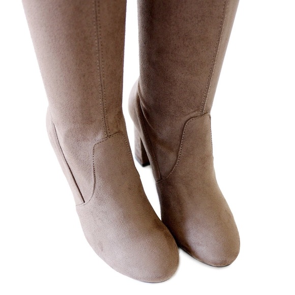 snivy smoke taupe over the knee boots - Picture 6 of 6