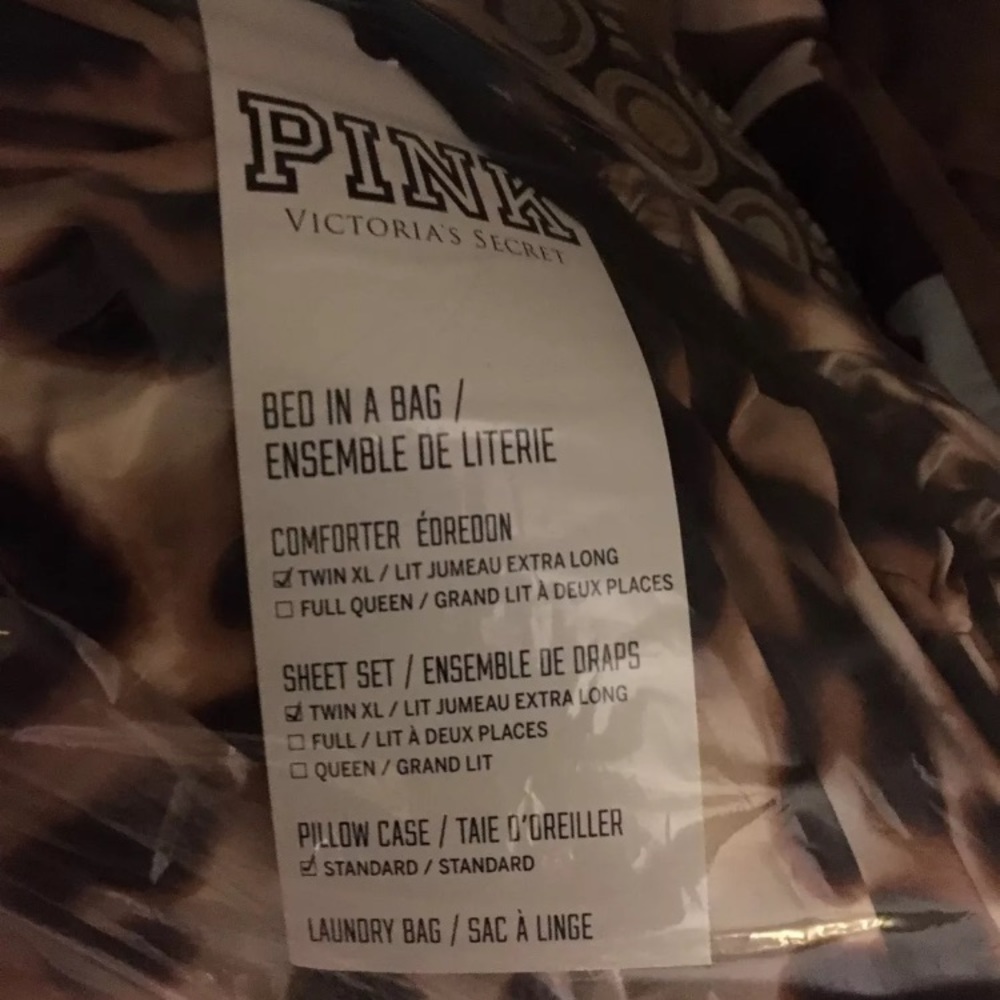 Victorias Secret PINK Leopard Bag Comforter Set - Picture 6 of 7