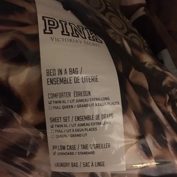 Victorias Secret PINK Leopard Bag Comforter Set - Picture 6 of 7