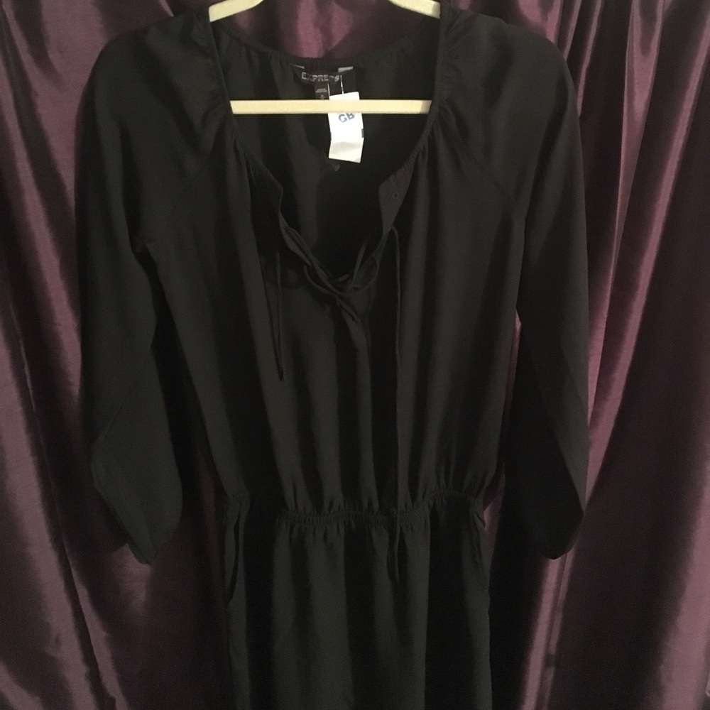 Black Laceup Dress
