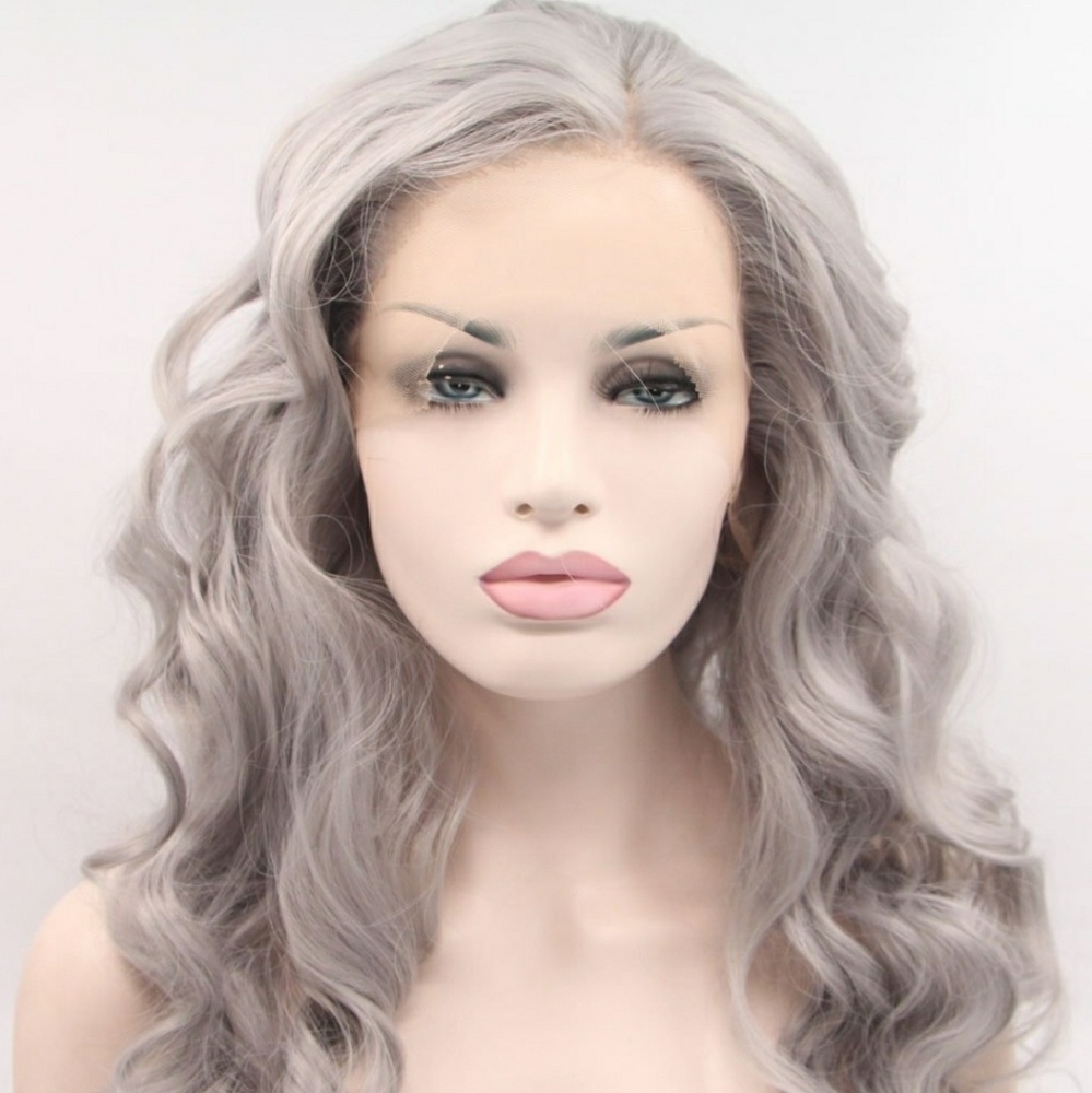Silver Gray Beauty LaceFront Wig Wig 22 inches