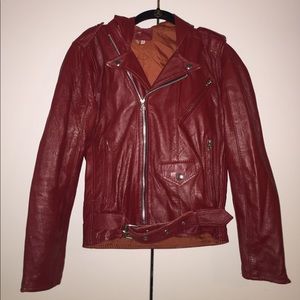 Genuine leather red leather motorcycle jacket xs Genuine leather red leather motorcycle jacket xs