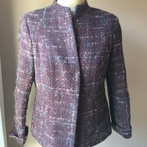 Barry Bricken Cassis Mohair Wool Tweed Blazer 12 Barry Bricken Cassis Mohair Wool Tweed Blazer 12