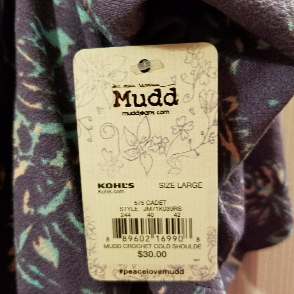 ❤️SOLD❤️ cold shoulder flowy top - Picture 3 of 4