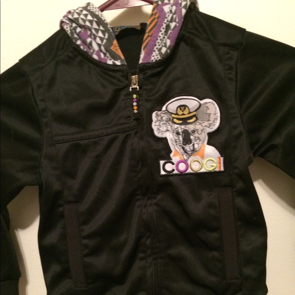 COOGI GIRLS 2T BLACK ZIP HOODIE
