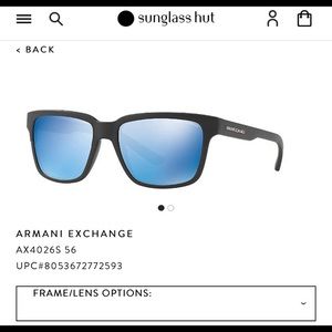 Armani polarized sunglasses, Black and grey Lense