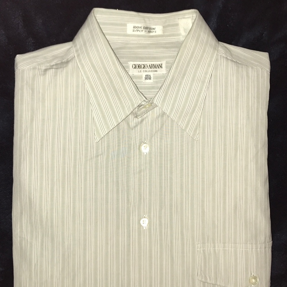 Giorgio Armani Vertical Striped Button Up
