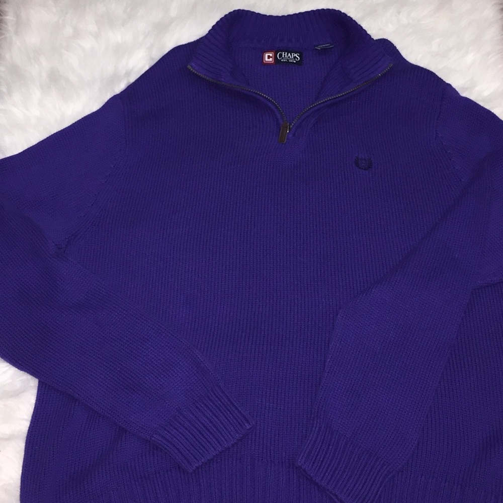 Chaps 100% cotton pull over sweater 2XL.