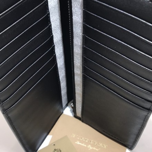 London Check and Leather Continental Wallet - Picture 3 of 5