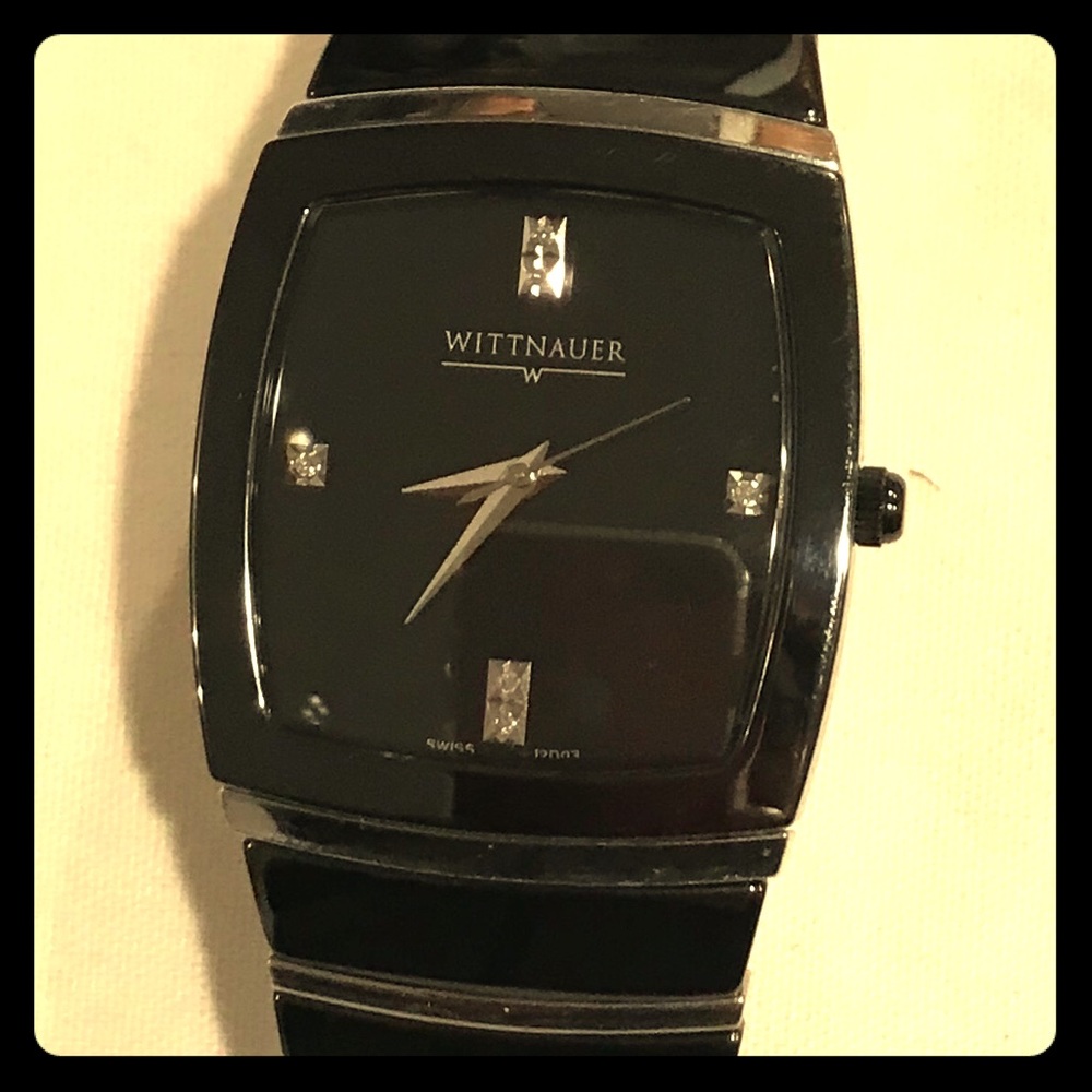 WITTNAUER MENS BLACK WATCH
