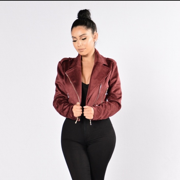 Suede crop jacket - Picture 2 of 3