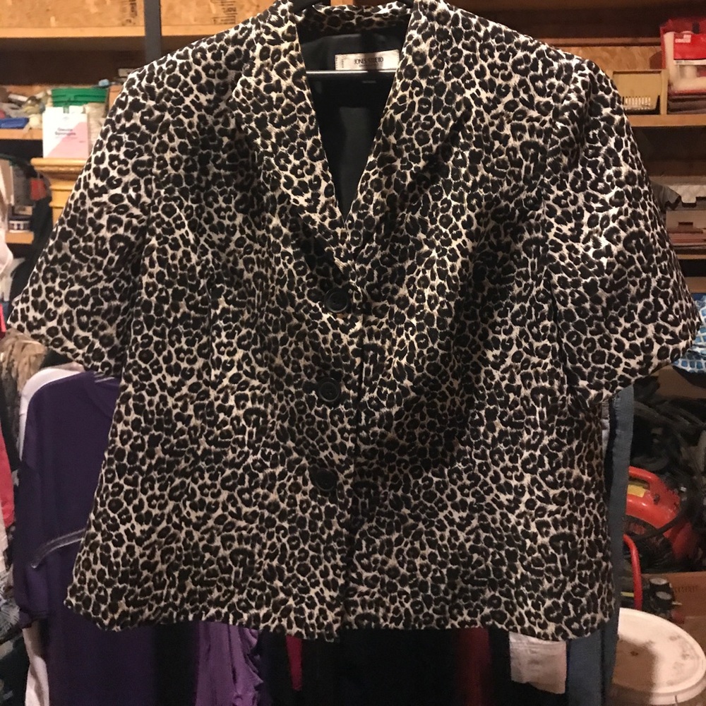 Jones Studio 18w blazer leopard