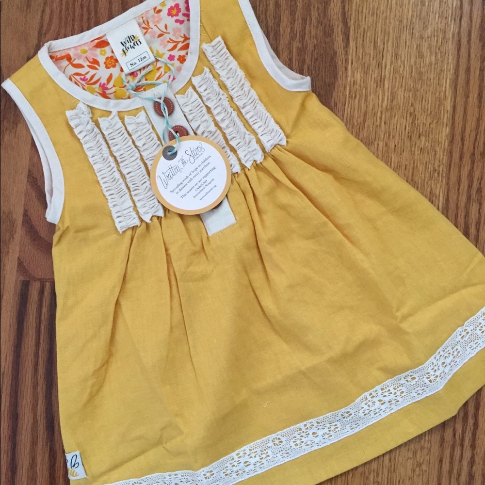 Wildflowers Yellow A Line Dress - Picture 3 of 6