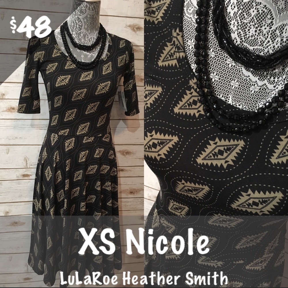 LuLaRoe Nicole dress, size XS, NWT