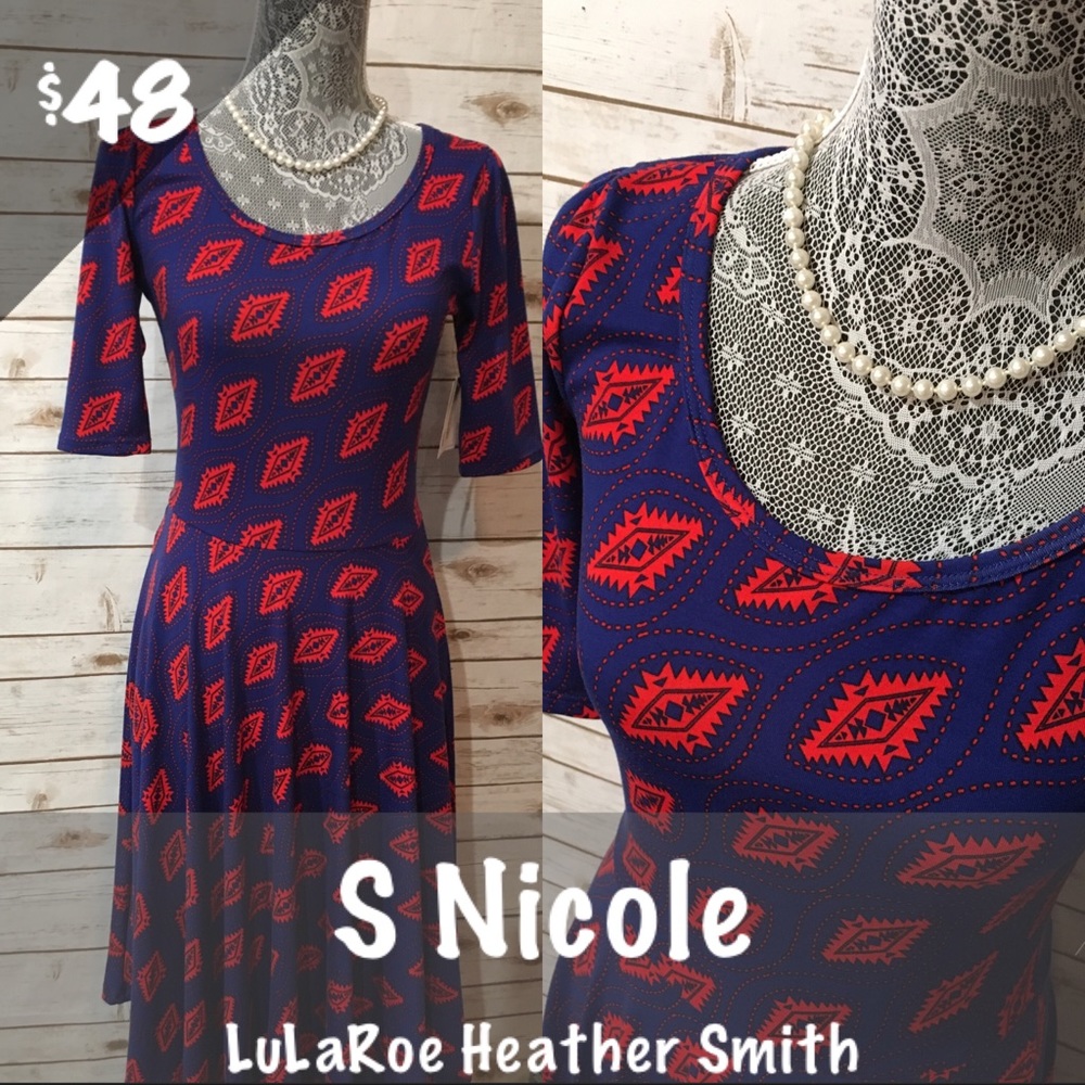 LuLaRoe Nicole dress, size S, NWT