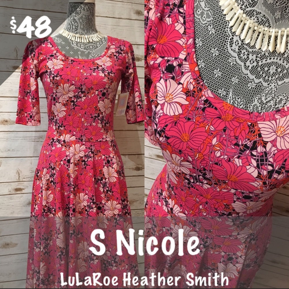 LuLaRoe Nicole dress, size S, NWT