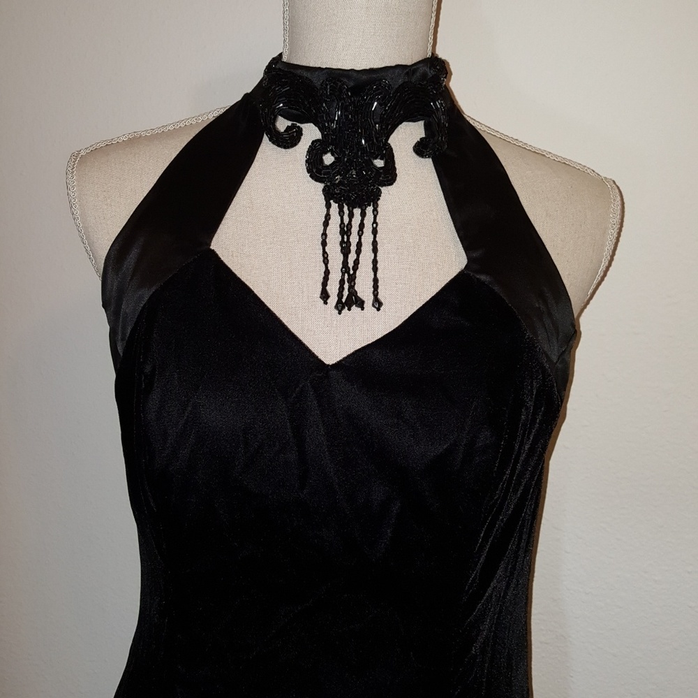 🌌LADY VAMPIRE DRESS  LONG VELVETY  SZ 10🍁🎃
