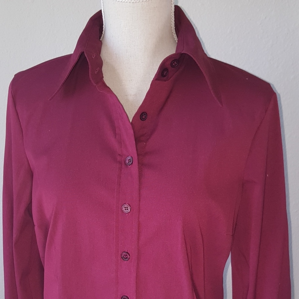 Fred david size Sm plum stretch shirt