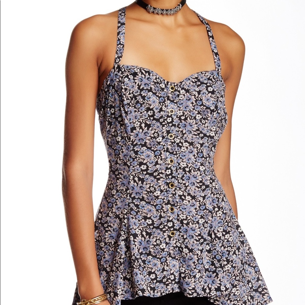 Free People Jenna s Bustier Babydoll Tank