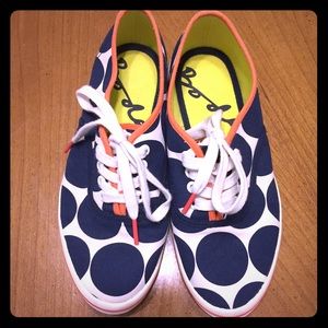 Boden Lace Up Polka Dot sneakers