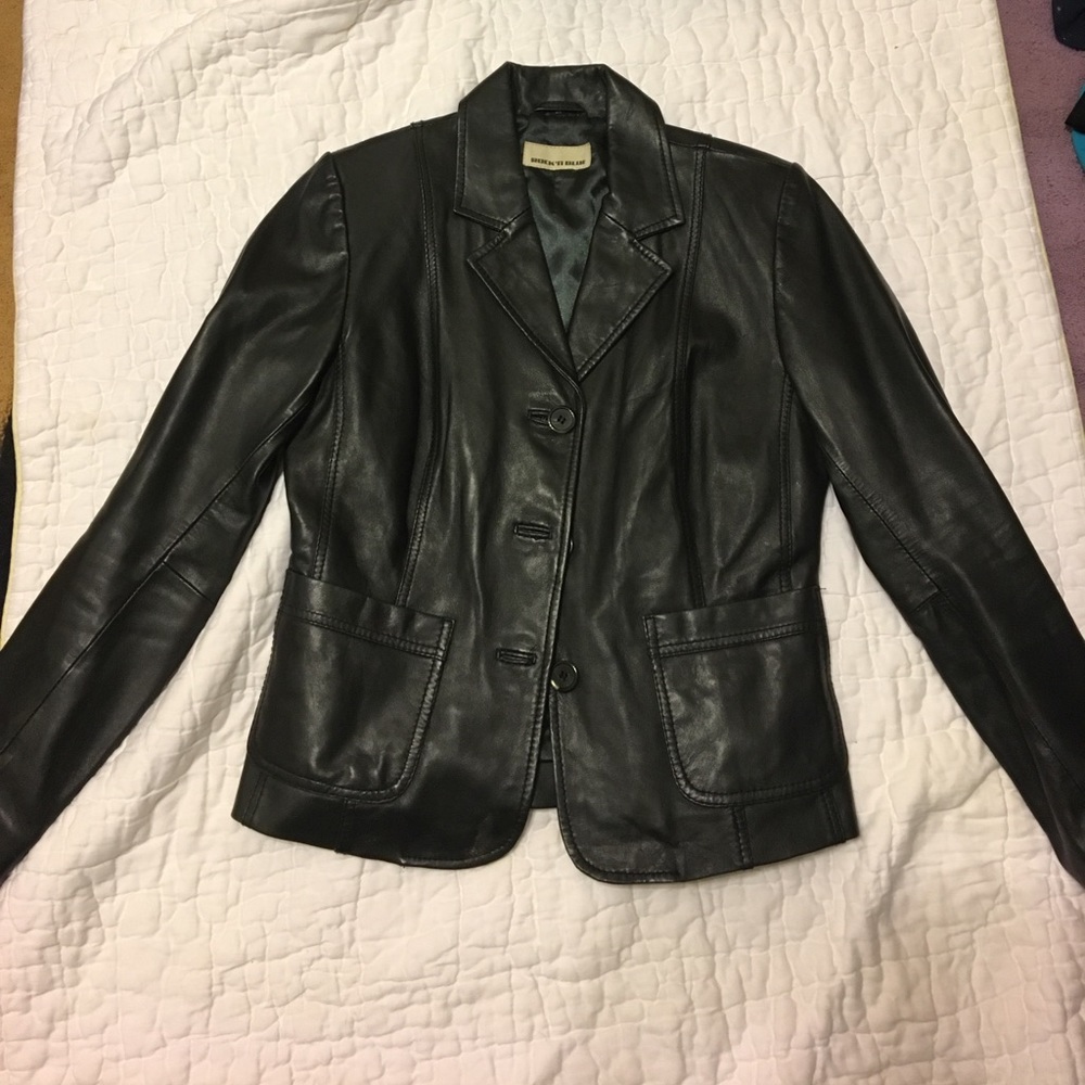 Black leather jacket