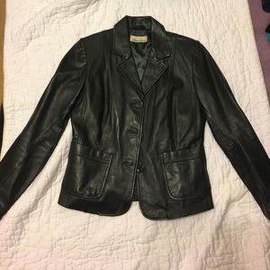 Black leather jacket