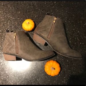 Dark Grey ankle booties. Worn twice!
