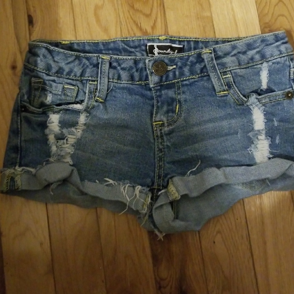 Soundgirl distressed shorts