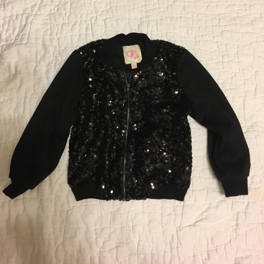 Black girls sequined jacket