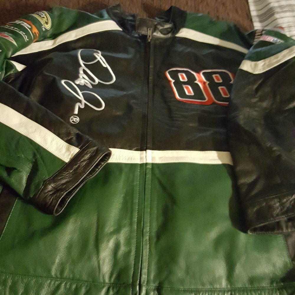 NASCAR Dale Jr. Leather Motorcycle Jacket