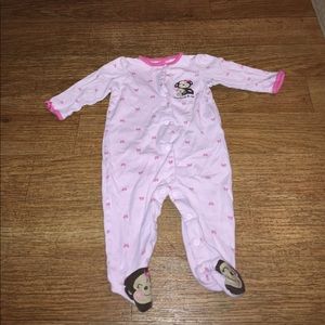"Mommy & Me" monkey baby footie.