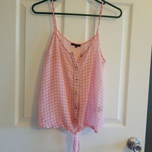 Pink gingham top