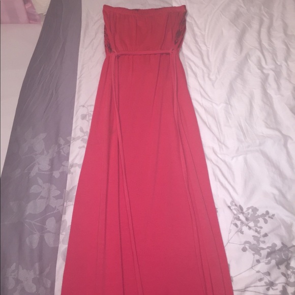 orange sleeveless dress - Picture 2 of 3