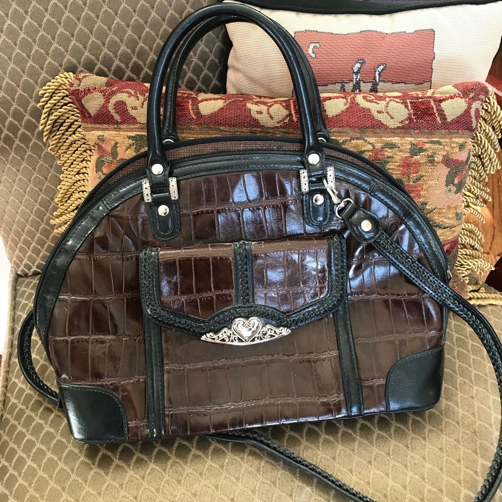 Handbag silver tone accents