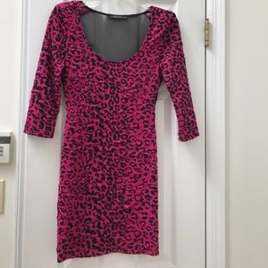 Pink Animal Print Dress