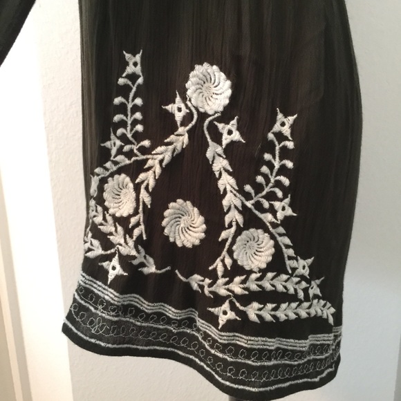 Olive and Cream Long Sleeve Romper - Picture 3 of 5