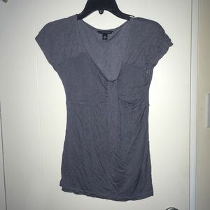 Banana Republic purple lace shoulder v-neck shirt Banana Republic purple lace shoulder v-neck shirt