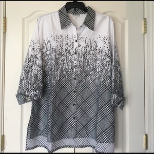 Black and White button down shirt