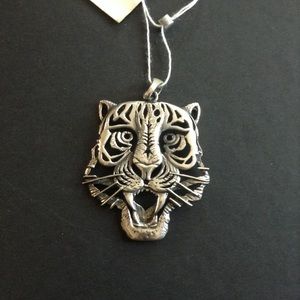 Sterling Silver Fierce Tiger Pendant Sterling Silver Fierce Tiger Pendant