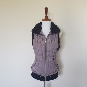 Calvin Klein Winter Zip Vest With Faux Fur